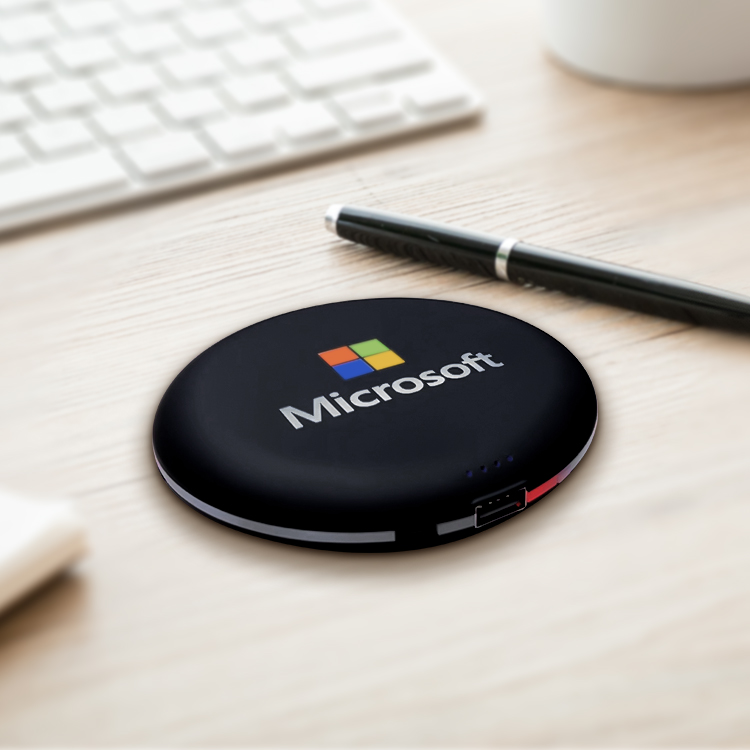 16125 r abs led qi 5w round pb 5000mah 30